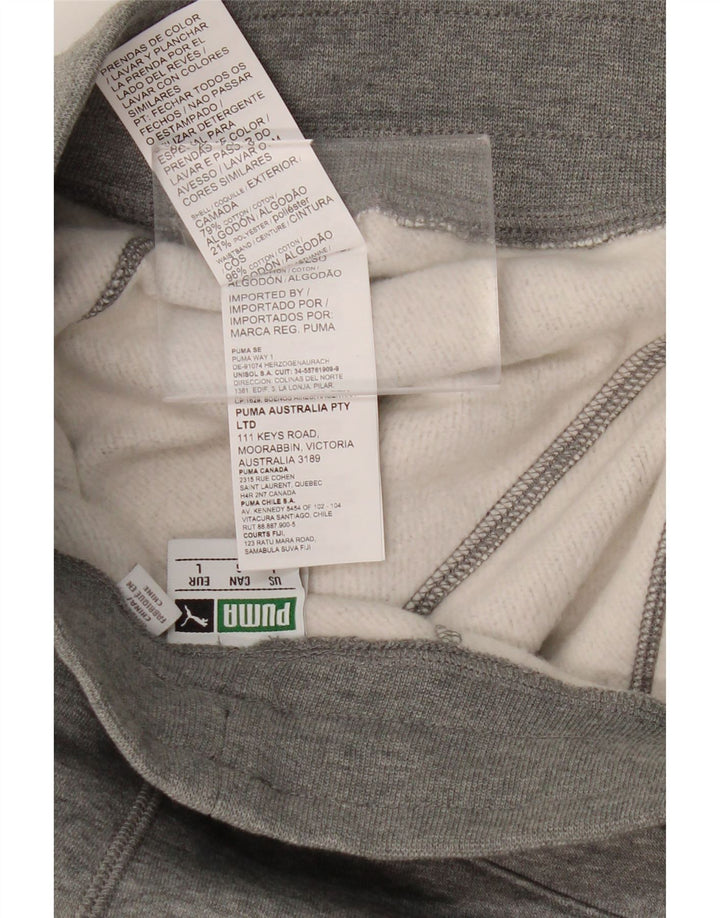 Calça de treino masculina PUMA Cargo grande algodão manchado cinza