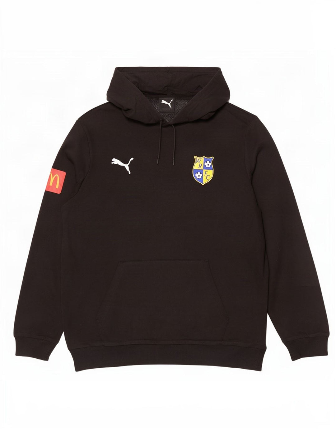 Suéter com capuz gráfico masculino Puma grande algodão preto