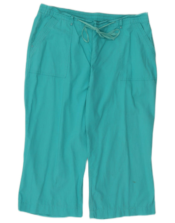 Bermuda feminina Marks & Spencer UK 16 grande W36 L18 turquesa