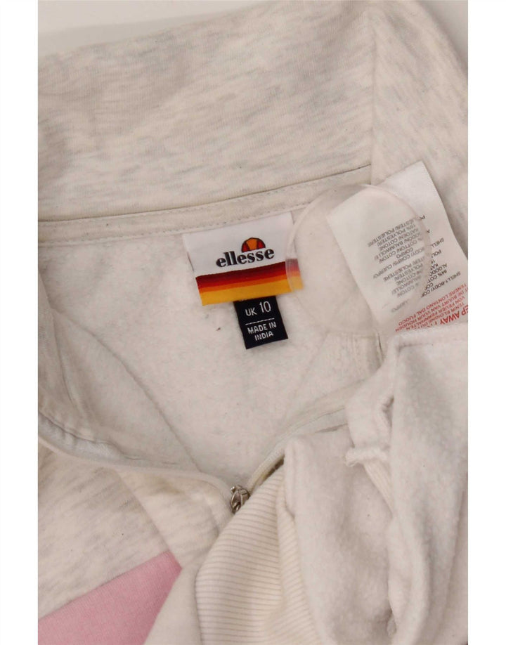 Suéter Ellesse feminino oversized cropped Reino Unido 10 pequeno cinza