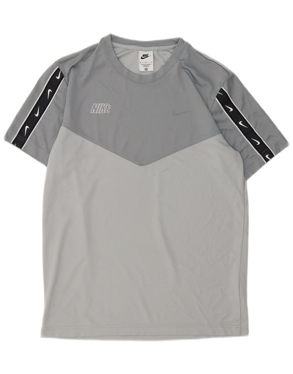 Camiseta Nike masculina gráfica Top cinza médio poliéster