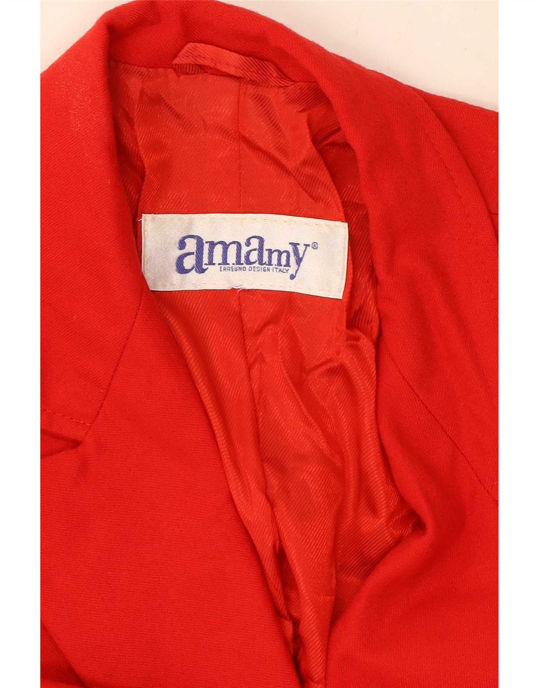 Jaqueta blazer vintage feminina com 4 botões Reino Unido 14 vermelho médio