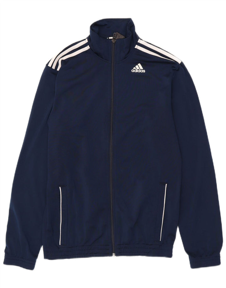 Adidas Mens Tracksuit Top Jacket UK 36/38 Pequeno Azul Marinho Poliéster