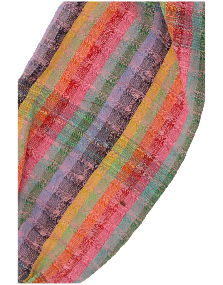 Camisa feminina VINTAGE UK 18 XL listrada multicolorida