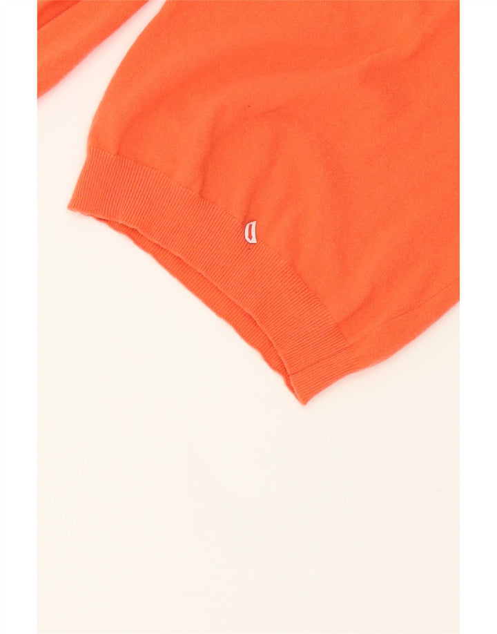GANT Womens V-Neck Jumper Sweater UK 6 XS Orange Wool Vintage Gant and Second-Hand Gant from Messina Hembry 