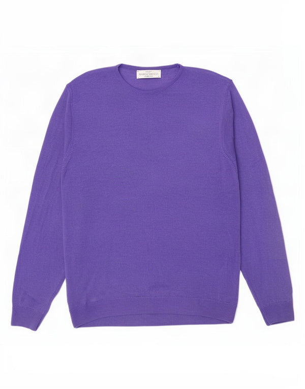 Suéter feminino Marks & Spencer com gola canoa Reino Unido 14 grande roxo