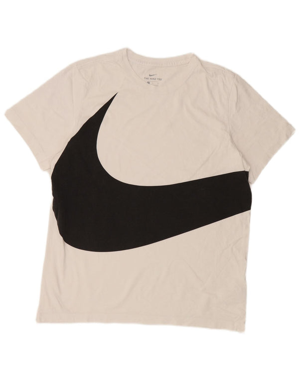 Camiseta gráfica masculina NIKE Top grande de algodão colorido branco