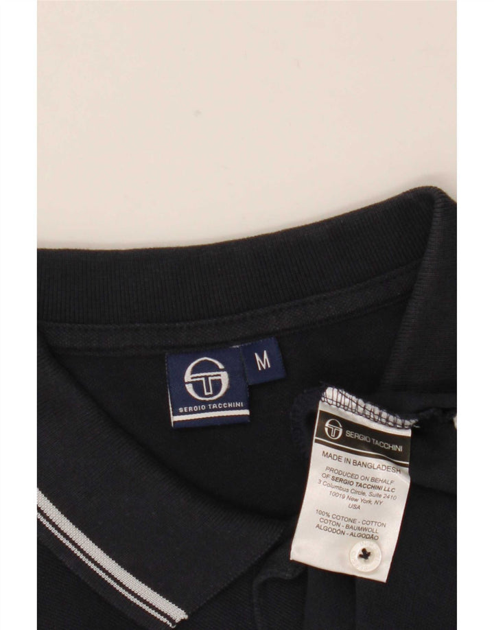 Camisa polo masculina Sergio Tacchini médio algodão azul marinho