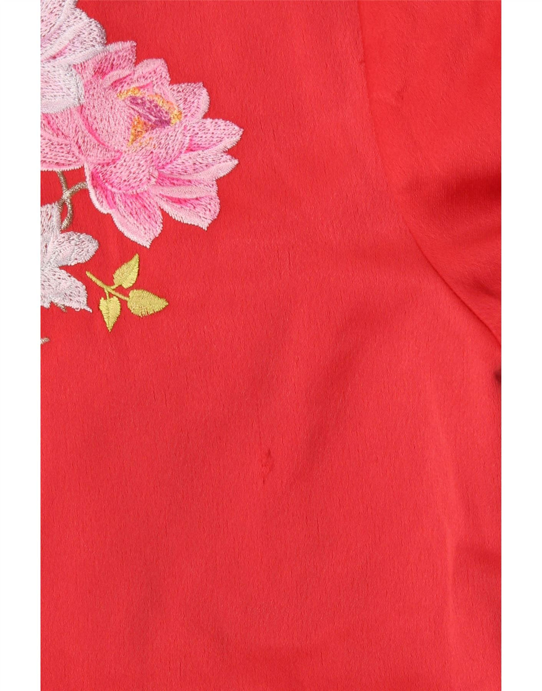 Jaqueta bomber feminina Ted Baker UK 12 poliéster floral vermelho médio