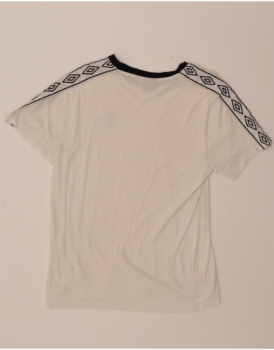 Camiseta feminina gráfica UMBRO UK 16 grande algodão branco