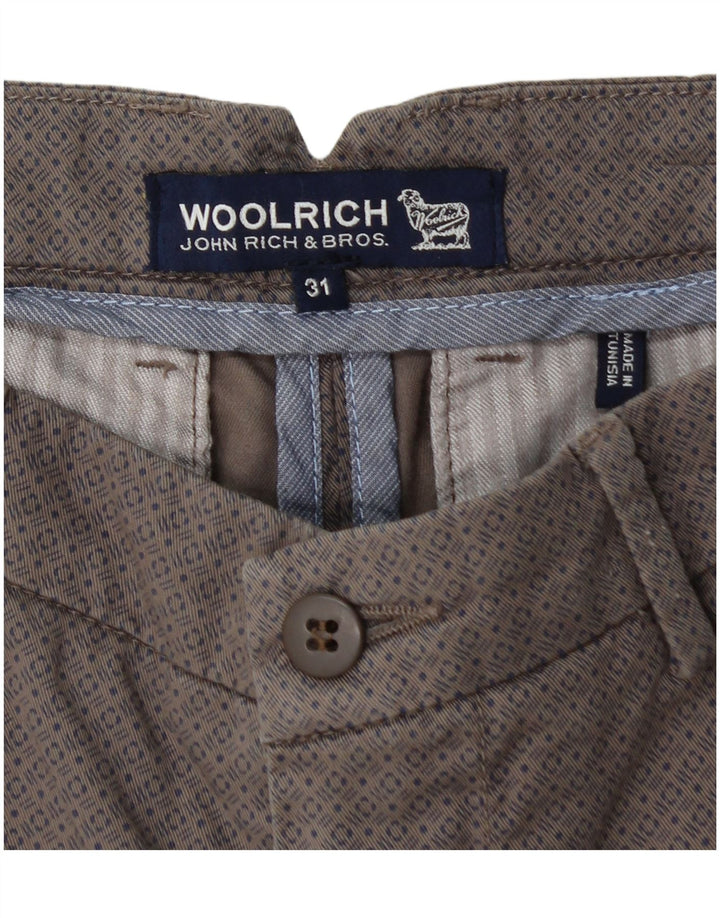 Calça Chino Masculina Slim WOOLRICH W31 L34 Algodão Xadrez Cinza