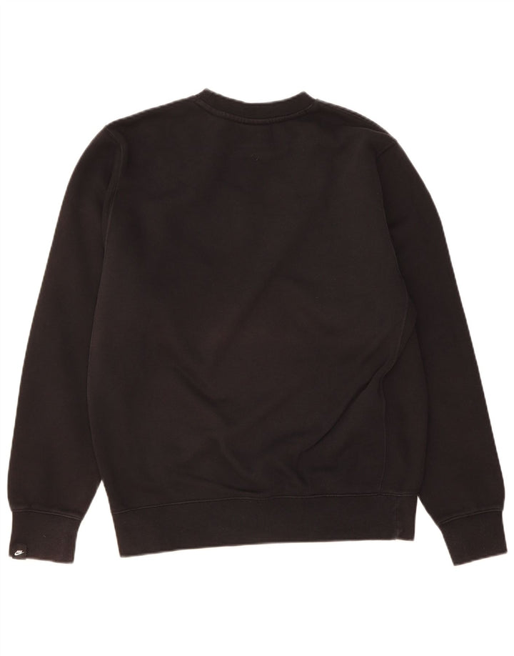 NIKE Mens Graphic Moletom Jumper Médio Algodão Preto