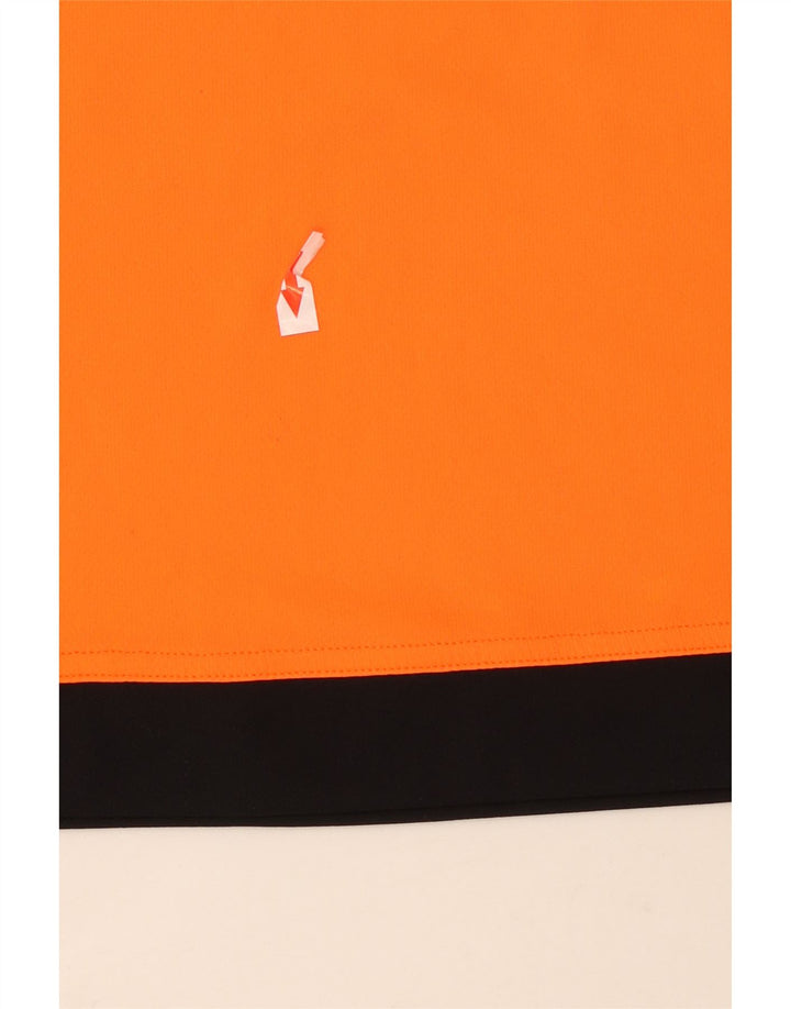 Adidas Masculino Climalite Camiseta Top Médio Laranja Colorblock