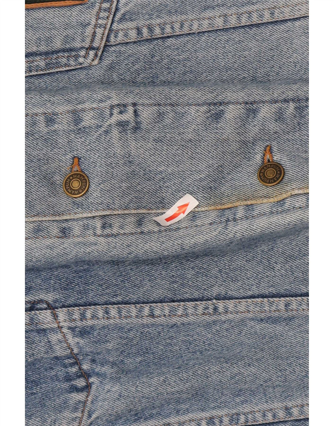 Jaqueta jeans feminina Wampum UK 16 grande azul