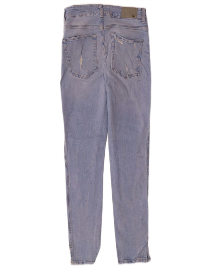 Calça jeans skinny feminina Zara EU 36 XS W26 L27 azul algodão moderno