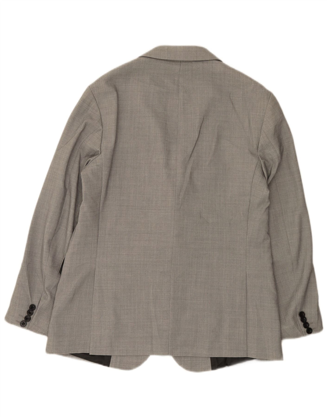 Jaqueta blazer masculina Zara com 2 botões EU 50 poliéster cinza médio