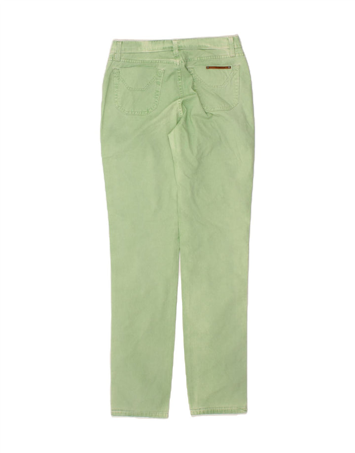 JECKERSON Womens Slim Casual Trousers W27 L34 Green Cotton Vintage Jeckerson and Second-Hand Jeckerson from Messina Hembry 