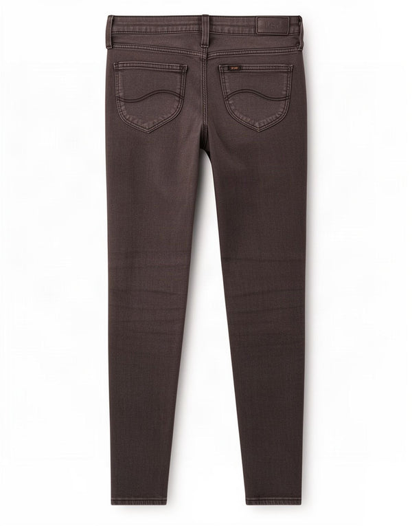Lee Womens Scarlett Skinny Jeans W28 L27 Algodão Preto