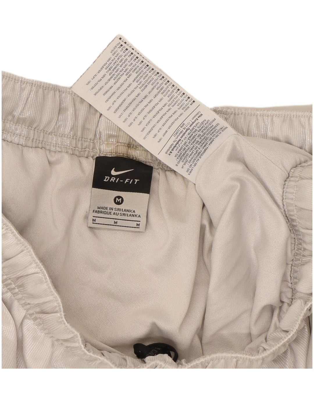 Nike Mens Dri Fit Sport Shorts Médio Listrado Branco Poliéster