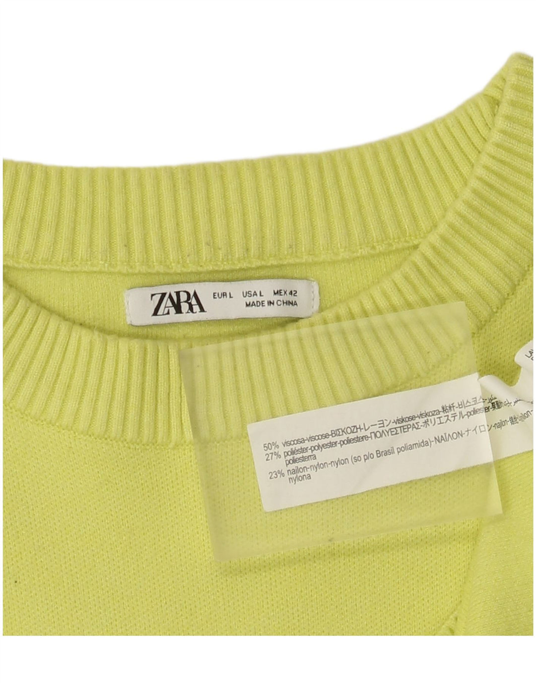 Zara Suéter masculino com gola canoa grande viscose verde