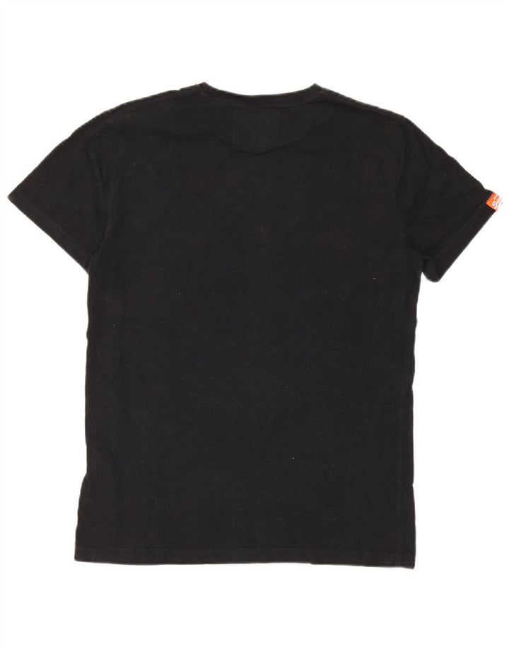 Camiseta masculina Superdry Top médio algodão preto