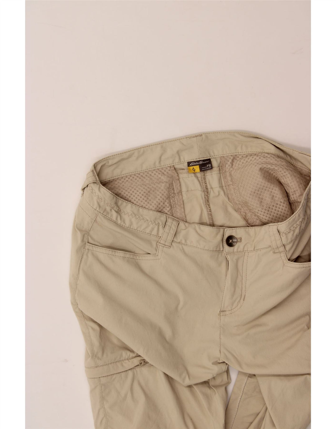 EDDIE BAUER Womens Bermuda Shorts US 10 Large W34  Beige Nylon Vintage Eddie Bauer and Second-Hand Eddie Bauer from Messina Hembry 