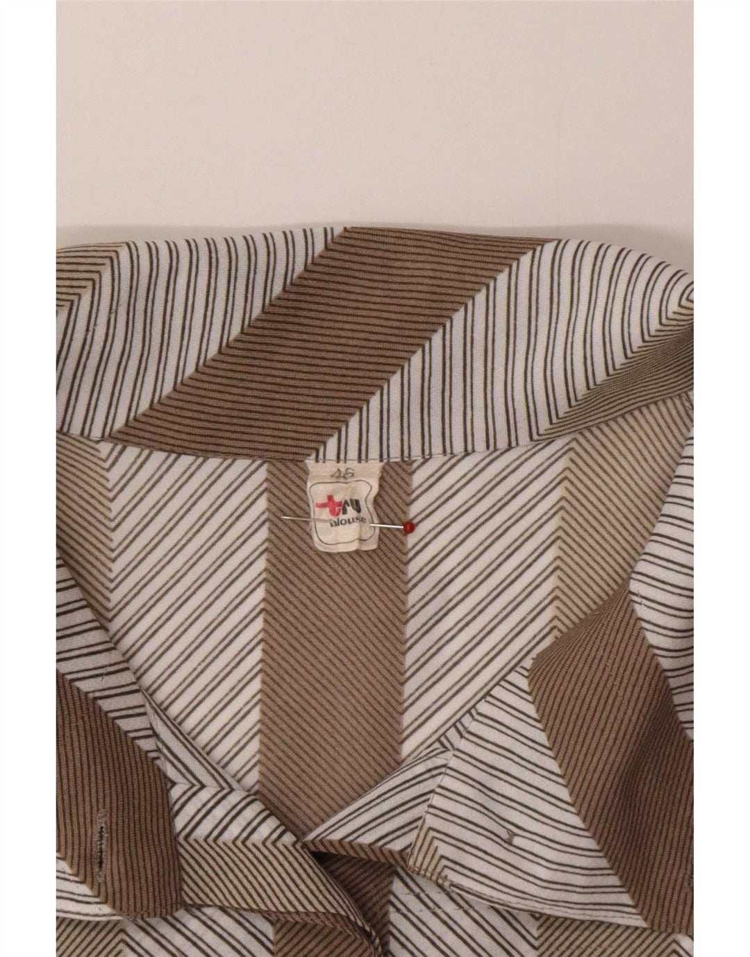 Pulôver feminino Tru EU 46 XL poliéster listrado marrom
