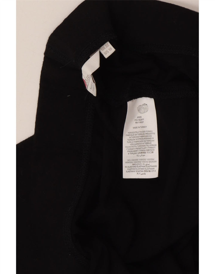 Leggings femininos Marks & Spencer UK 22 3XL preto viscose