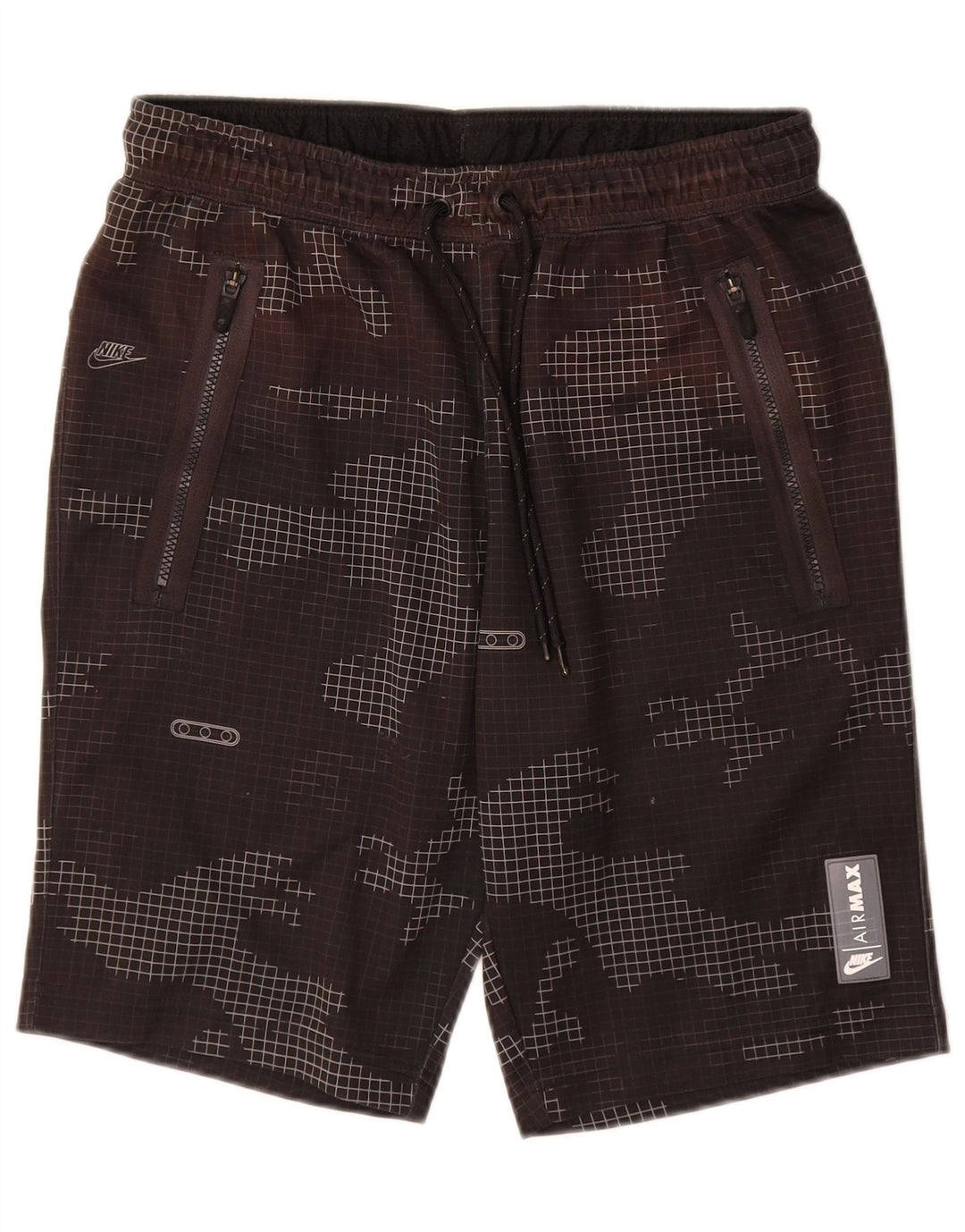 Shorts esportivos masculinos Nike médio W32 L10 poliéster camuflado preto