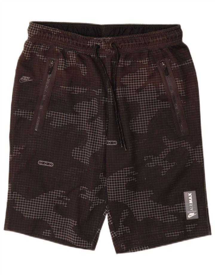 Shorts esportivos masculinos Nike médio W32 L10 poliéster camuflado preto