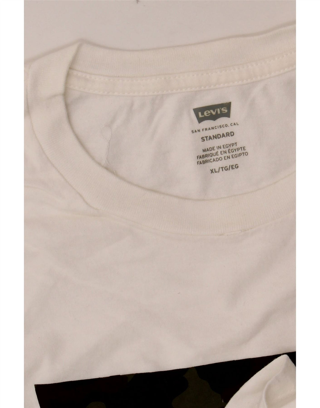 Camiseta masculina estampada padrão LEVI'S XL branca