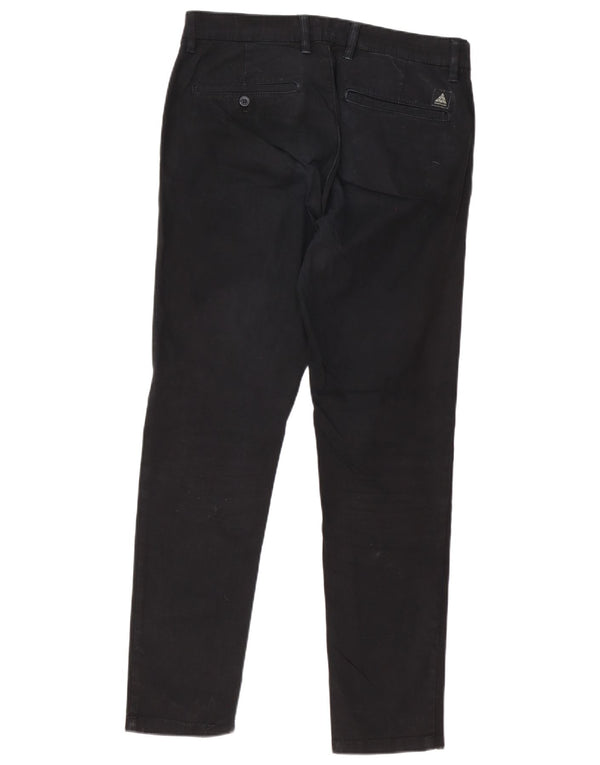 Zara Mens Slim Chino Calças EU 42 Grande W32 L30 Preto