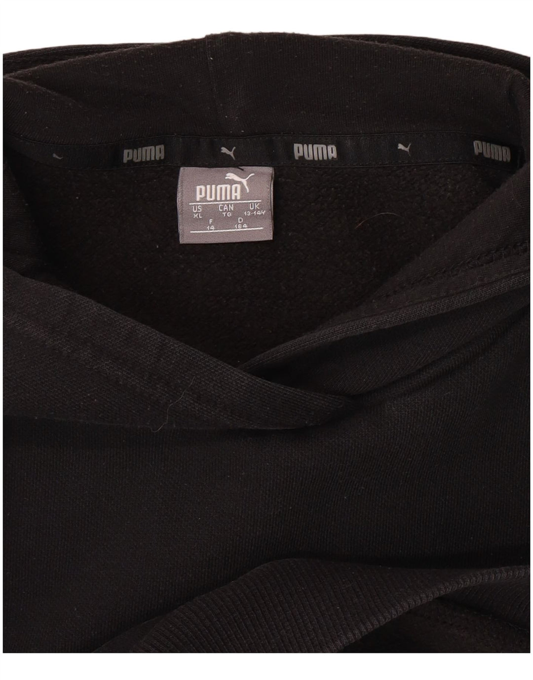 Jumper com capuz gráfico feminino PUMA 13-14 anos algodão preto