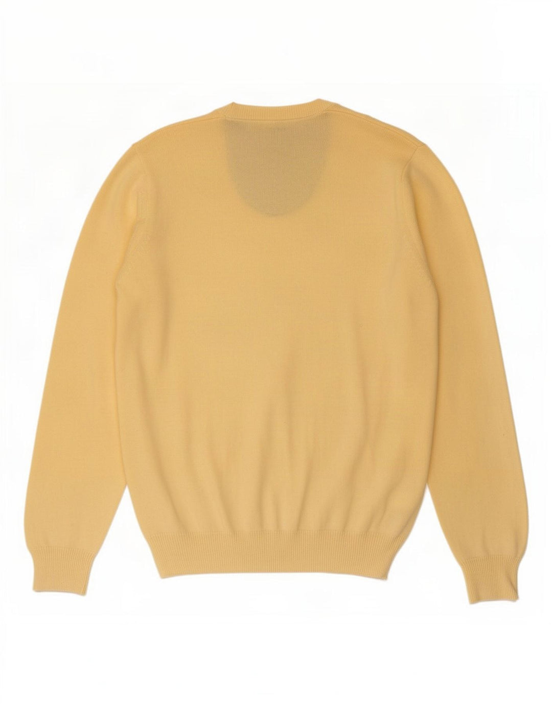 Suéter masculino Marks & Spencer Blue Harbor com decote em V amarelo médio