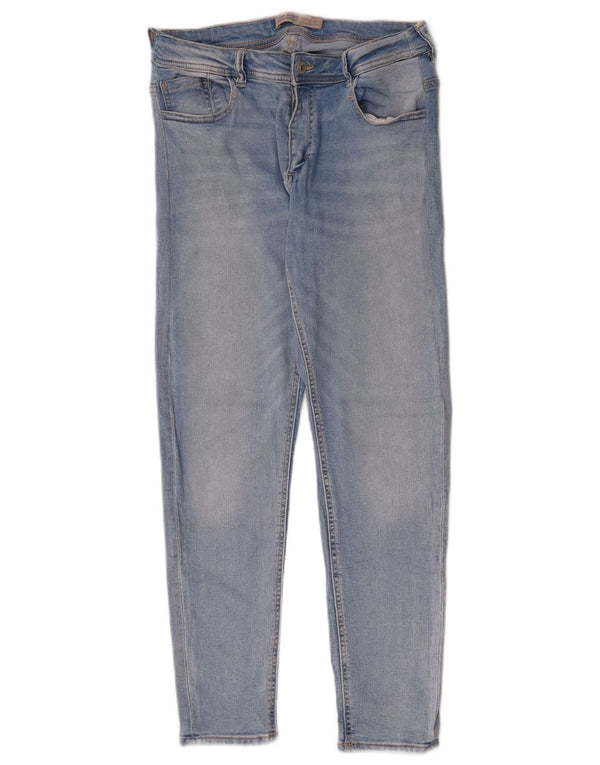 Zara Jeans Slim Feminino EU 42 Grande W32 L27 Azul