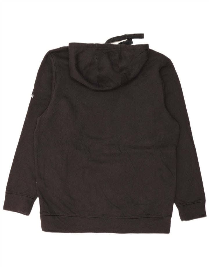 ADIDAS Mens Raiders Graphic Hoodie Jumper Grande Algodão Preto