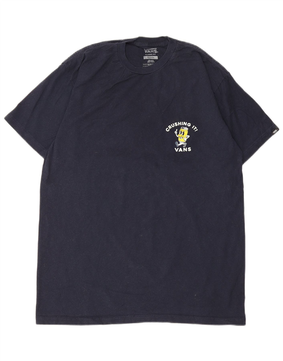 Camiseta masculina Vans Classic Fit Graphic Top Médio Azul Marinho Algodão
