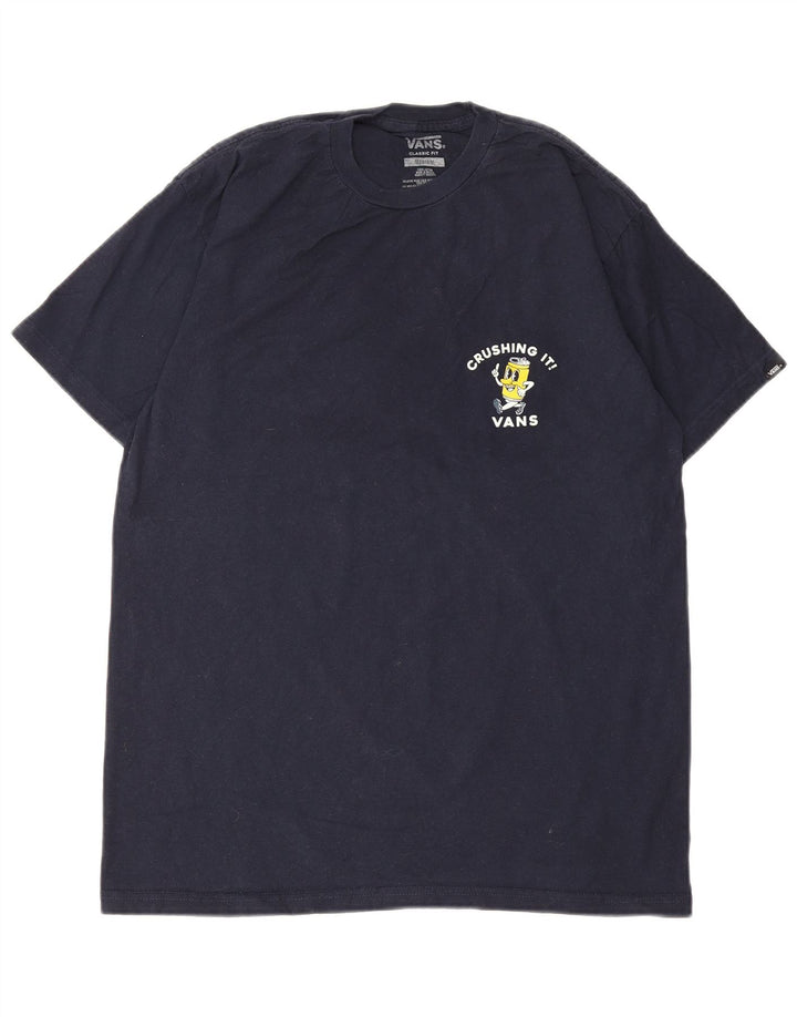 Camiseta masculina Vans Classic Fit Graphic Top Médio Azul Marinho Algodão