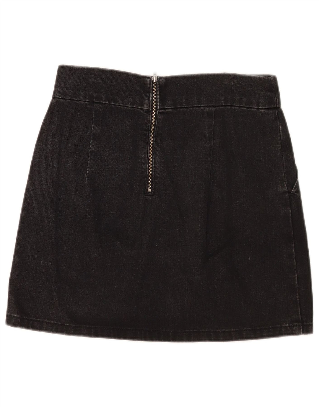 Mini saia jeans feminina Topshop W28 algodão preto médio