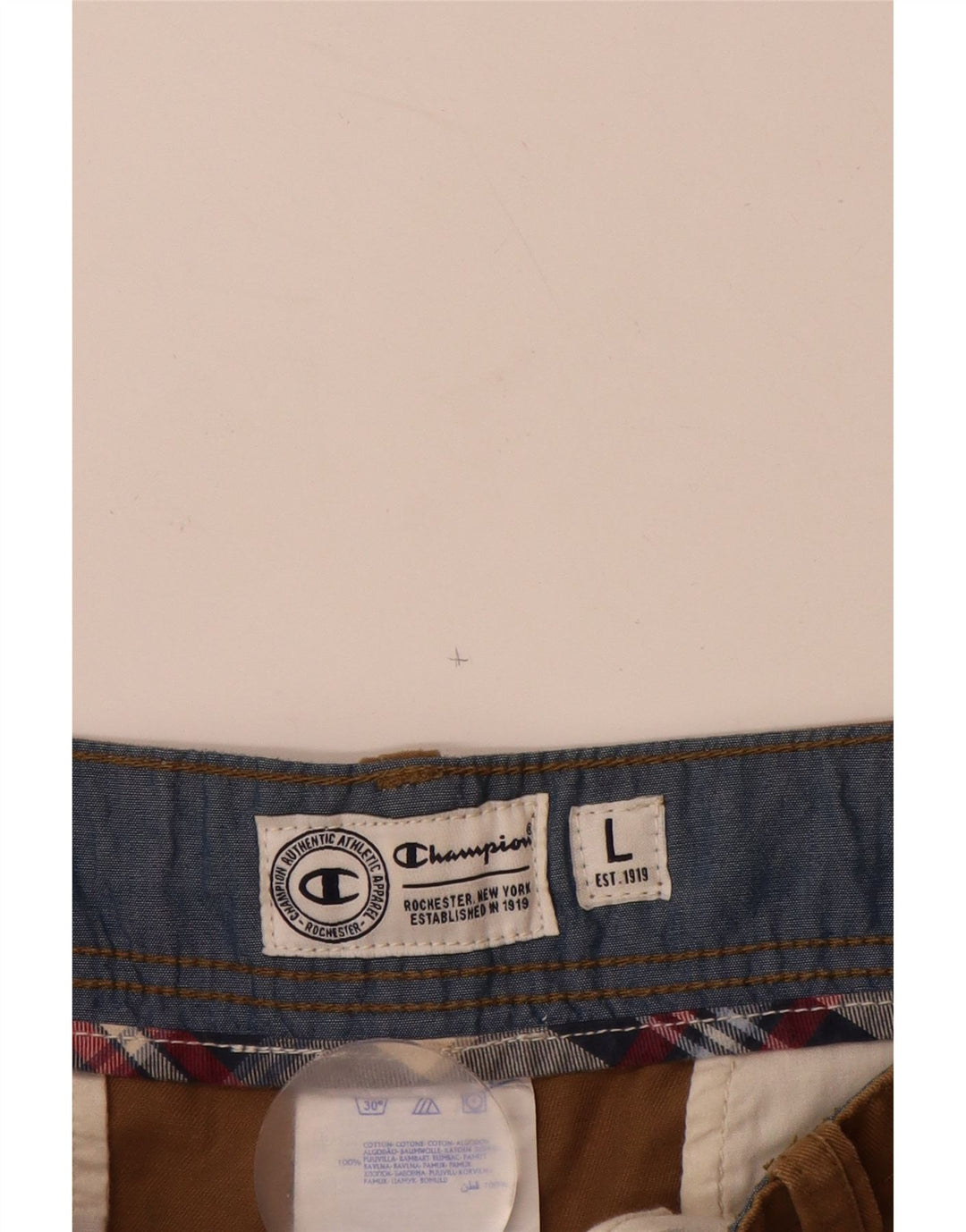 Shorts cargo masculino CHAMPION grande W36 algodão bege