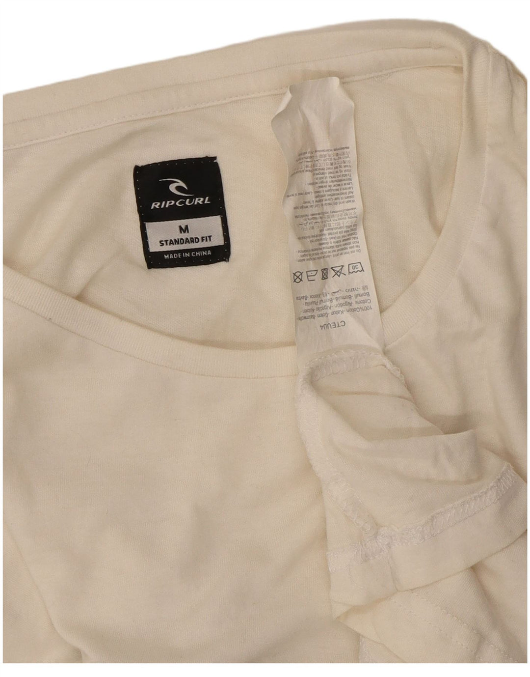 Camiseta masculina Rip Curl Standard Fit Top médio branco colorblock algodão
