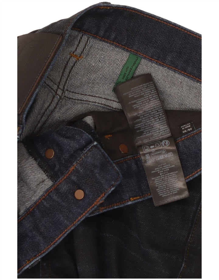 G-Star Masculino 3301 Slim Jeans W29 L30 Azul Marinho Algodão