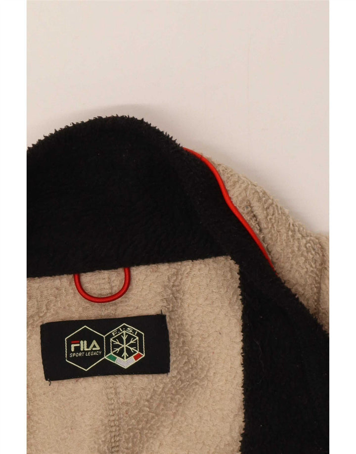 Jaqueta de lã masculina Fila UK 40 grande bege