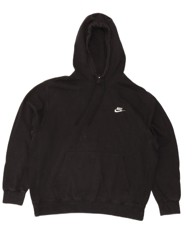 Nike Mens Hoodie Jumper Large Black Cotton