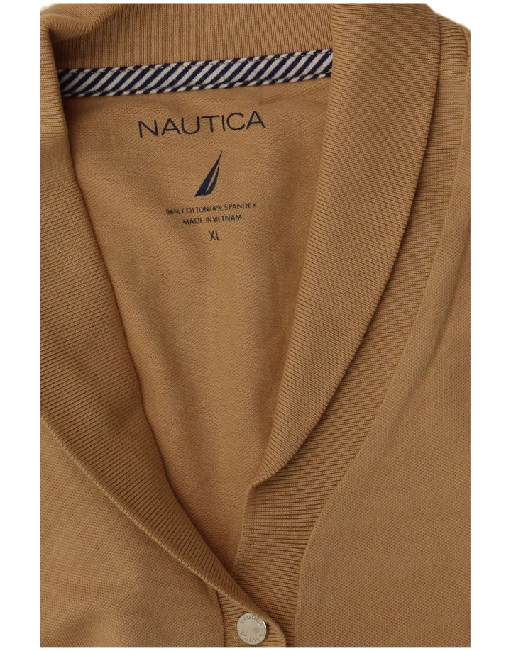 Polo feminino NAUTICA UK 18 XL algodão bege