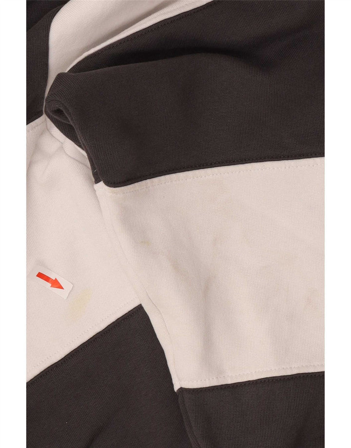 Levi's Womens Oversized Crop Moletom Jumper Reino Unido 14 Médio Preto Listrado