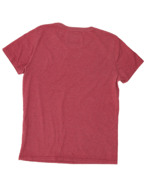 Superdry Mens Graphic T-Shirt Top Grande Algodão Vermelho