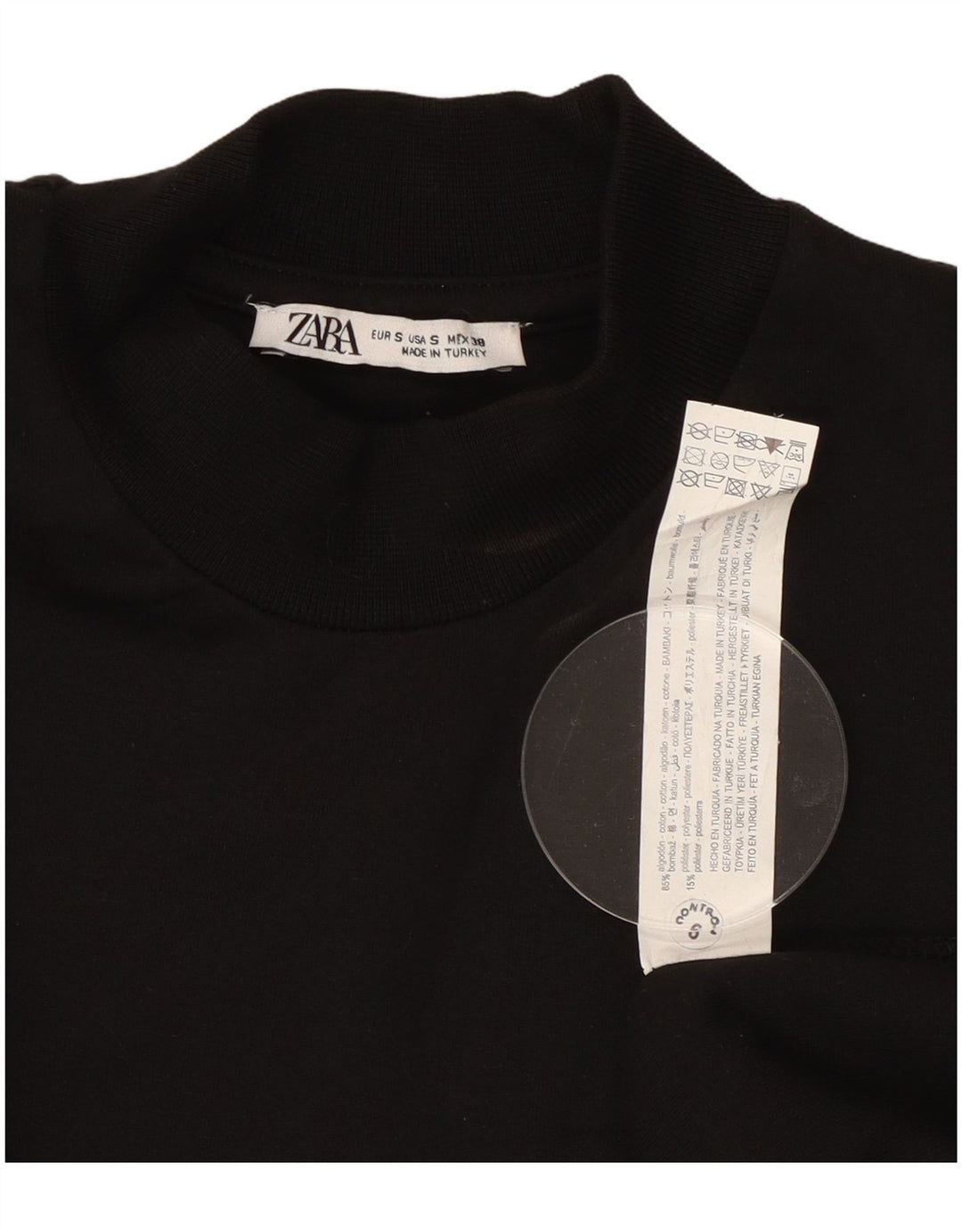 Zara Moletom Masculino Jumper Pequeno Algodão Preto