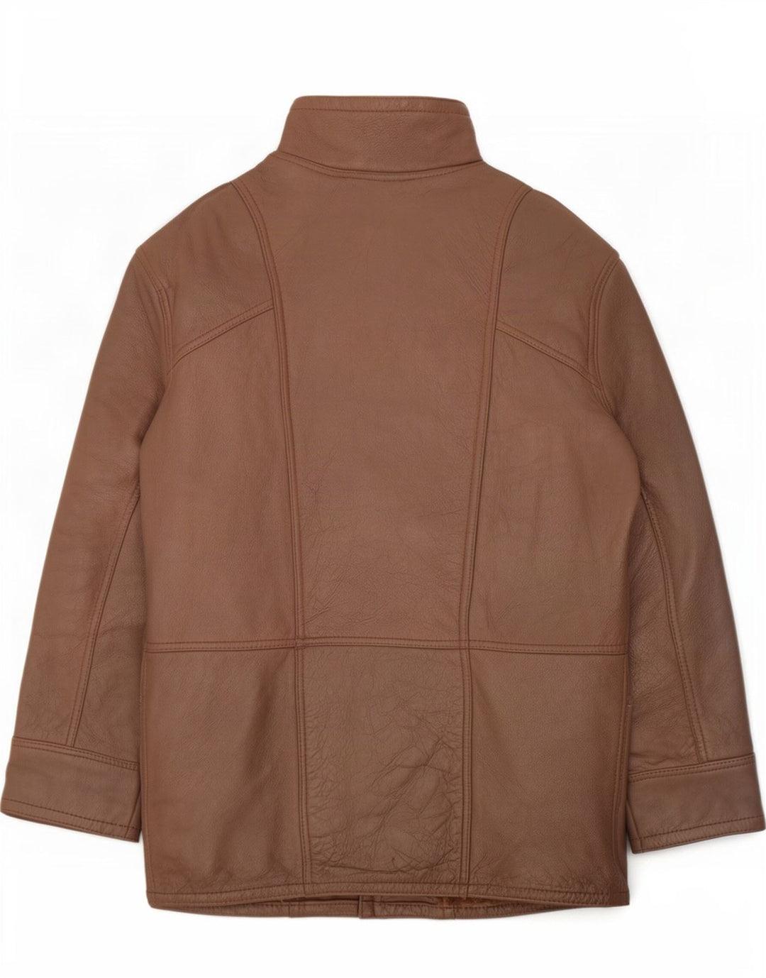 Jaqueta Shearling Feminina Vintage Reino Unido 14 Marrom Médio