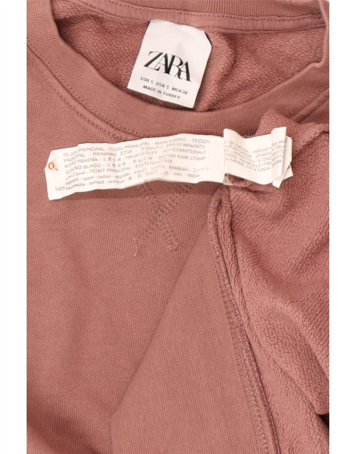 ZARA moletom masculino jumper pequeno rosa algodão
